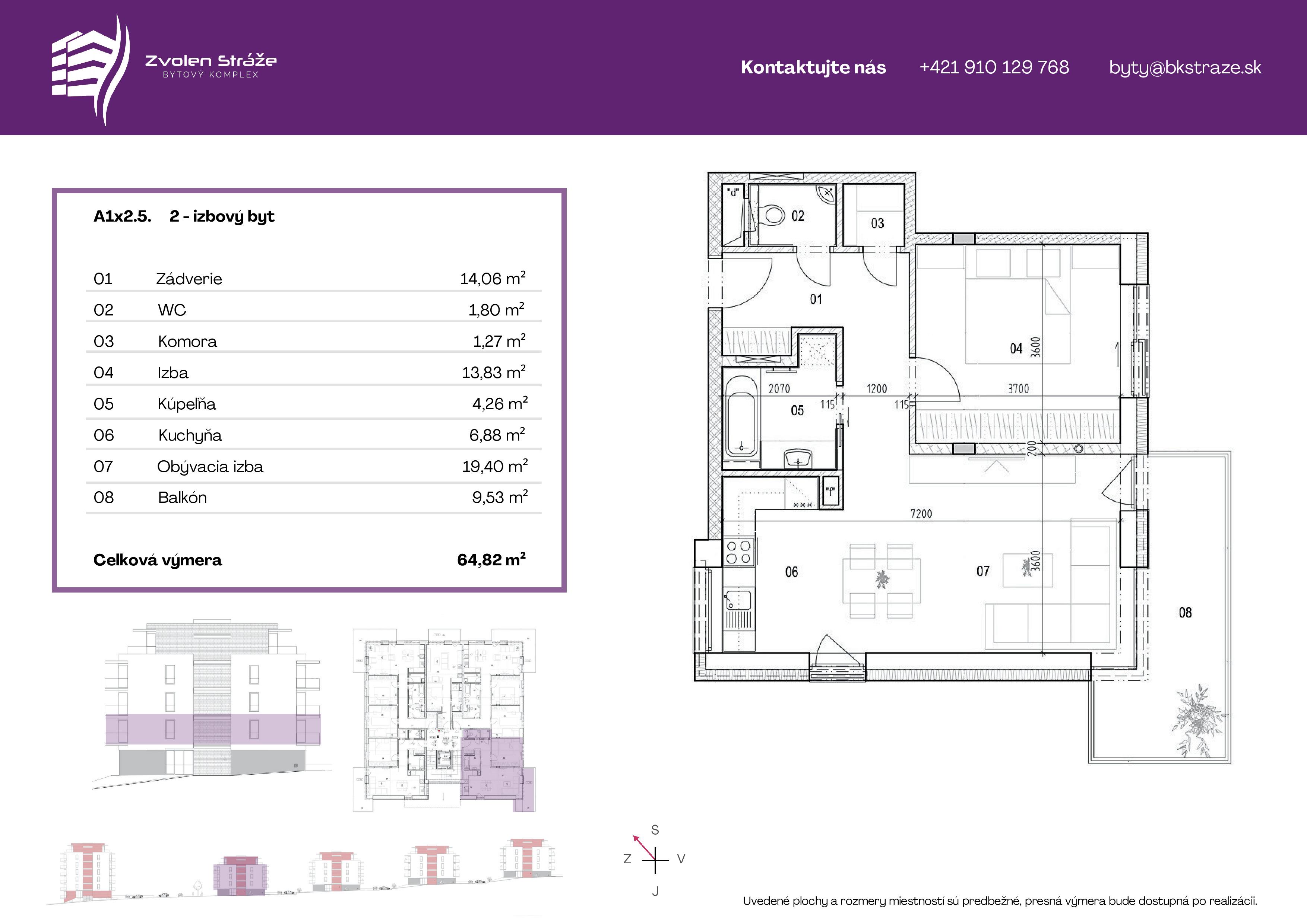 Zvolen stráže - 1 2 typ e - Pôdorys