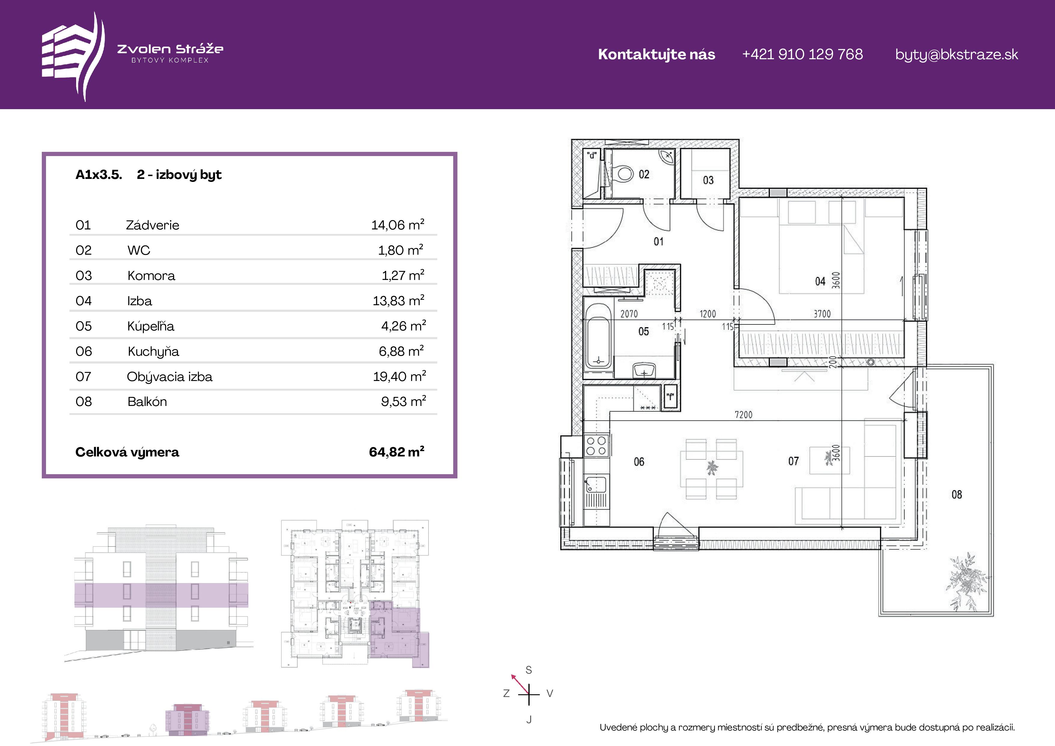 Zvolen stráže - 1 3 typ e - Pôdorys