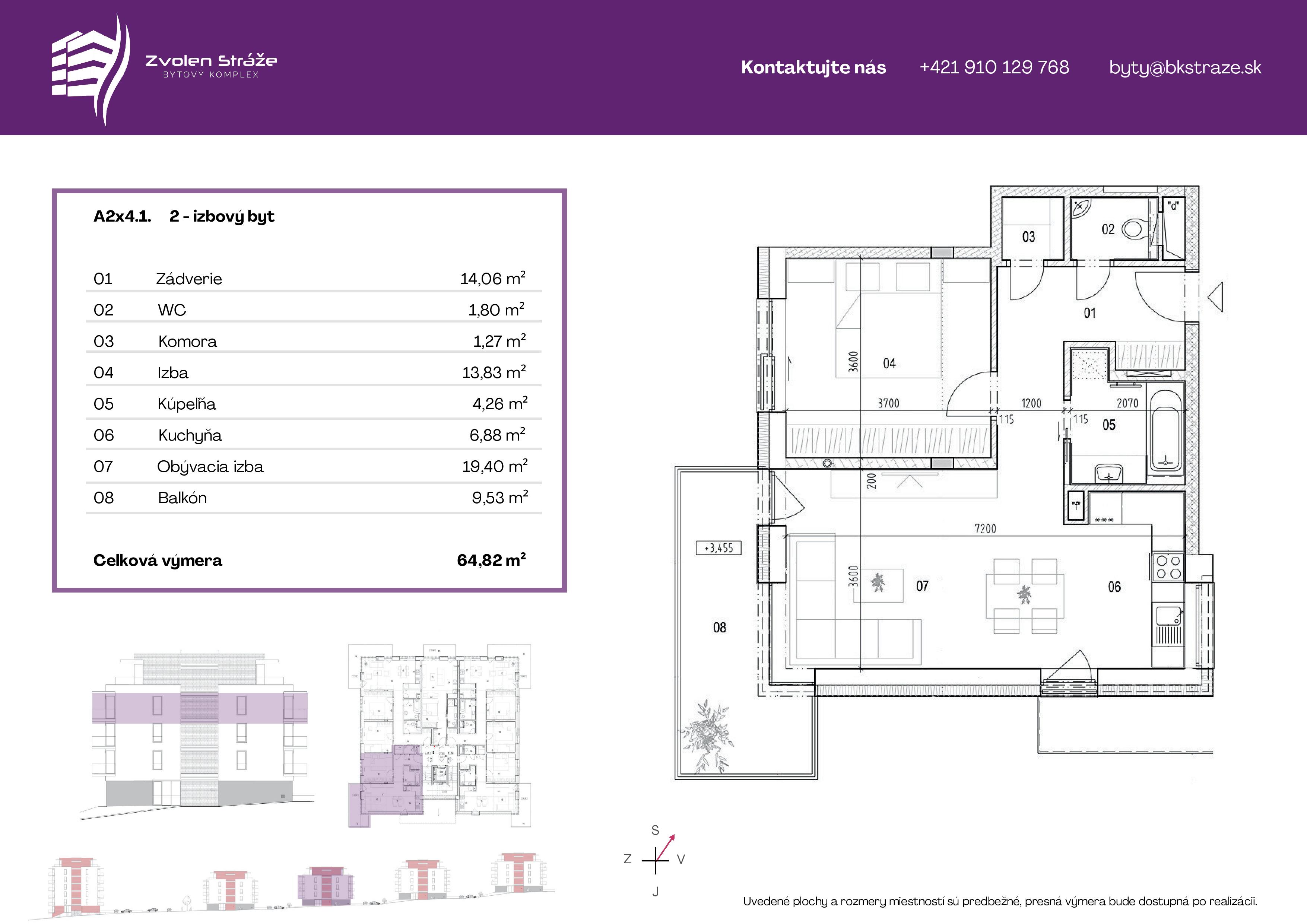 Zvolen stráže - 2 4 typ a - Pôdorys
