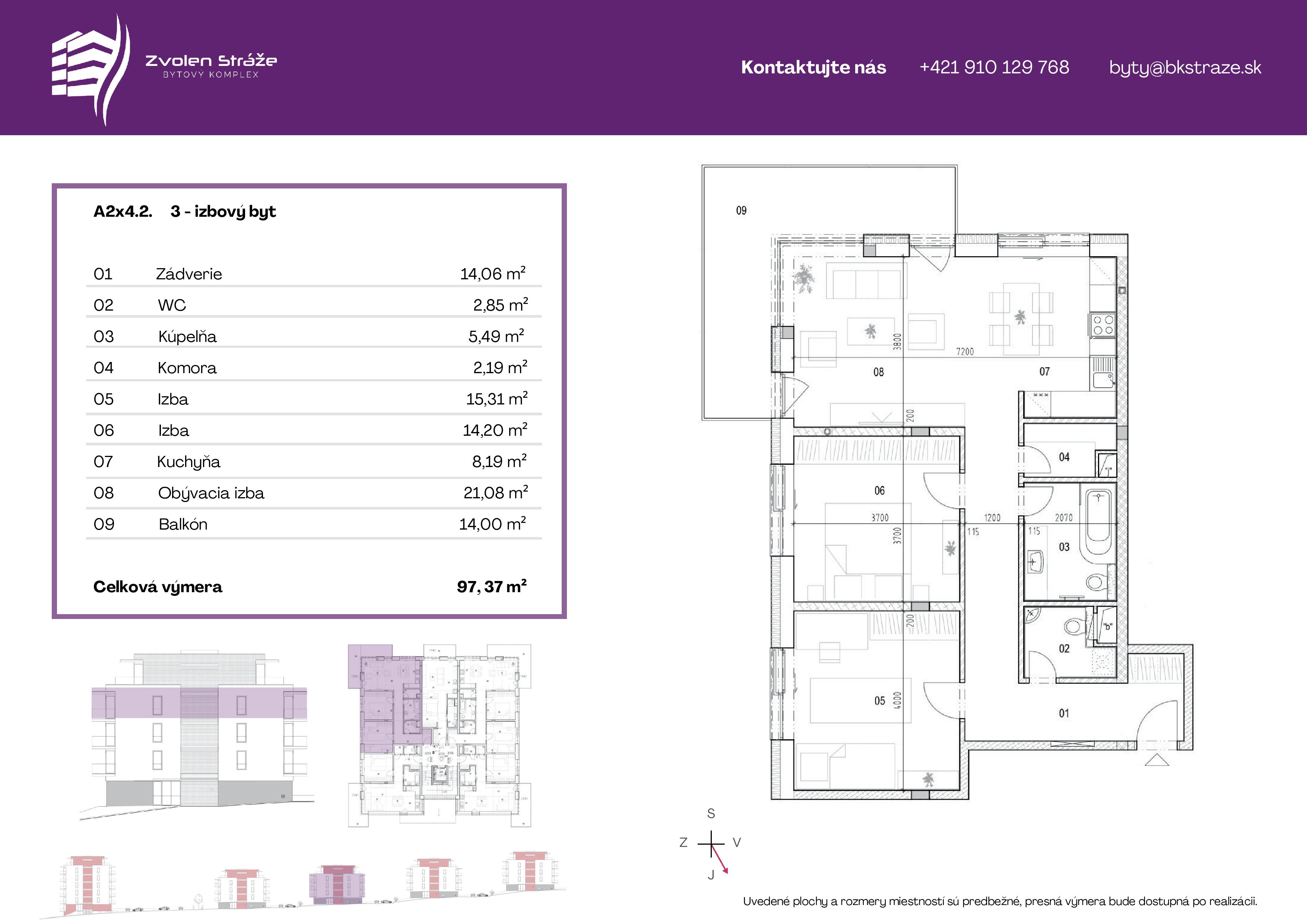 Zvolen stráže - 2 4 typ b - Pôdorys