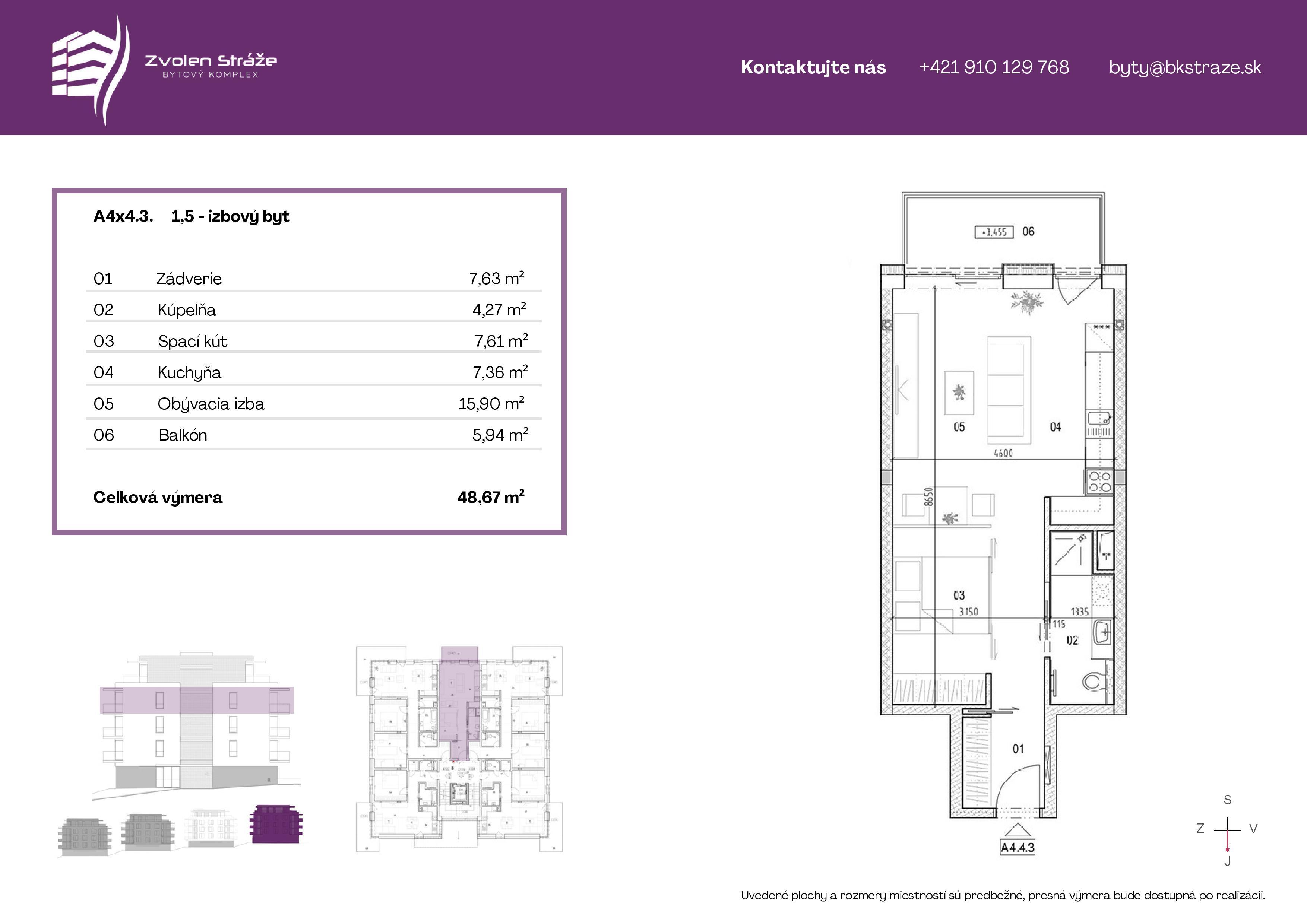 Zvolen stráže - 4 4 typ c - Pôdorys